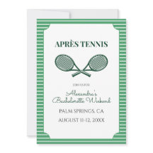 Green Stripes Après Tennis Bachelorette Weekend