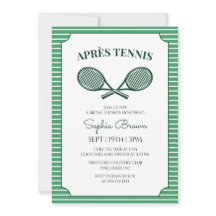Green Stripes Après Tennis Bridal Shower