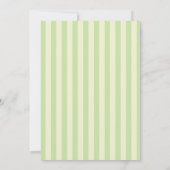  Green Stripes Arch Love You So Matcha Baby Shower 招待状 (裏面)