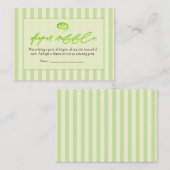  Green Stripes Arch  Matcha  Diaper Raffle  エンクロージャーカード (正面/裏面)