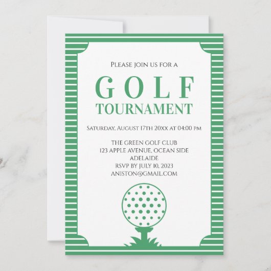 Green Stripes Golf Tournament 招待状 (正面)
