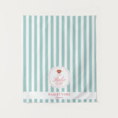 Green Stripes Logo Table Pop Up Shop Vendor Runner タペストリー (正面)