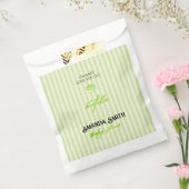 Green Stripes Matcha Baby Shower  フェイバーバッグ (封をした状態)