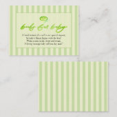  Green Stripes  Matcha  Books for Baby  エンクロージャーカード (正面/裏面)