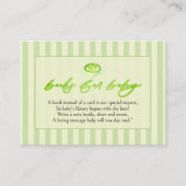  Green Stripes  Matcha  Books for Baby  エンクロージャーカード (正面)