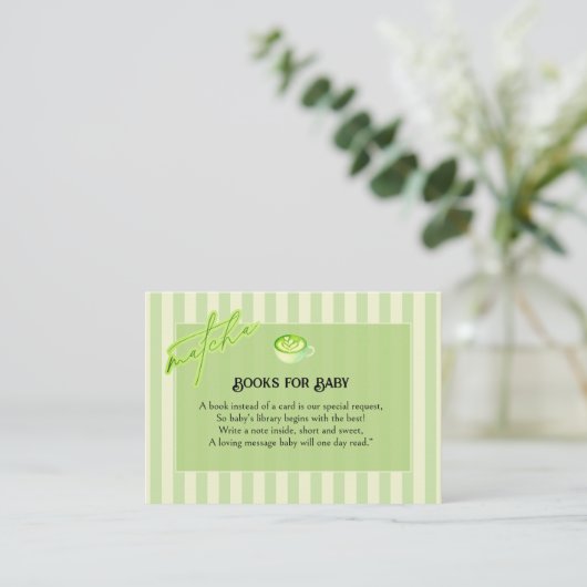  Green Stripes  Matcha  Books for Baby  エンクロージャーカード (スタンド正面)
