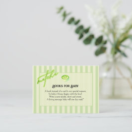  Green Stripes  Matcha  Books for Baby  エンクロージャーカード