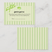  Green Stripes Matcha Green Tea  Diaper Raffle  エンクロージャーカード (正面/裏面)