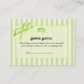  Green Stripes Matcha Green Tea  Diaper Raffle  エンクロージャーカード (正面)