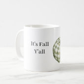 Green Stripes Pumpkin コーヒーマグカップ (正面左)