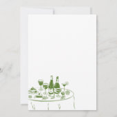 Green Stripes That's Amore Bridal Shower 招待状 (裏面)