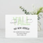 Green Stripes We Moved Y'all Moving Announcement 招待状 (スタンド正面)