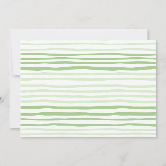 Green Stripes We Moved Y'all Moving Announcement 招待状 (裏面)