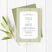 Green Stripes Wedding 招待状