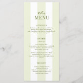 Green Stripes Wedding Menu メニュー (正面)