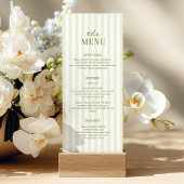 Green Stripes Wedding Menu メニュー