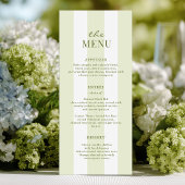 Green Stripes Wedding Menu メニュー