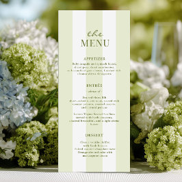 Green Stripes Wedding Menu メニュー