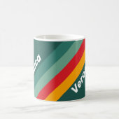 Green Stripes with Name コーヒーマグカップ (中央)