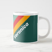 Green Stripes with Name ジャンボコーヒーマグカップ (右)