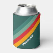 Green Stripes with Name 缶クーラー (缶正面)