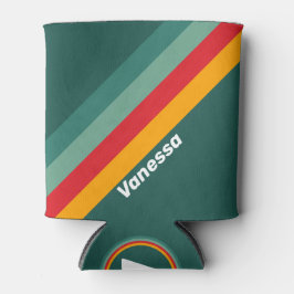 Green Stripes with Name 缶クーラー