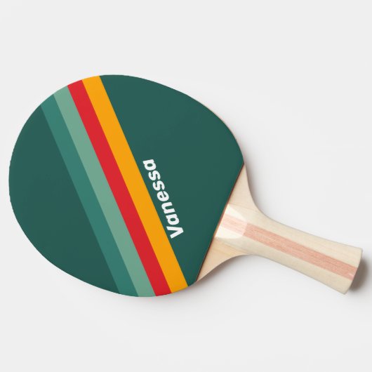 Green Striping with Name 卓球ラケット (横)