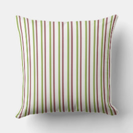 green strips throw pillow クッション