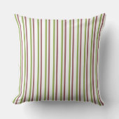 green strips throw pillow クッション (正面)