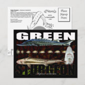Green Sturgeon-Collage – はがき (正面/裏面)