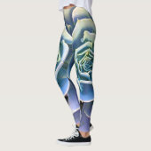 Green succulent cacti photo simple modern stylish レギンス (左)