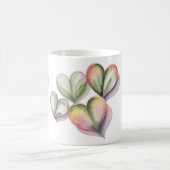 Green succulent heart mug コーヒーマグカップ (中央)