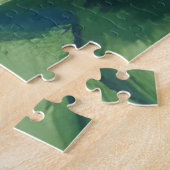 Green Succulent Plant Painting ジグソーパズル (側面)