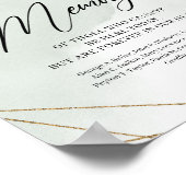 Green succulents eucalyptus In loving memory sign ポスター (角)