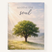 Green Summer Tree With Quote ノートブック (正面)