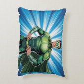 Green Superhero Boys Birthday Party Gift アクセントクッション (裏面(縦))
