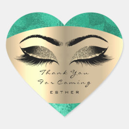 Green Sweet 16th来の名前に感謝ハート ハートシール