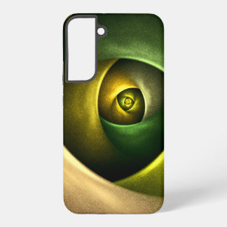 Green Swirl Floral Modern Abstract Art Pattern #23 Samsung Galaxy S22+ケース