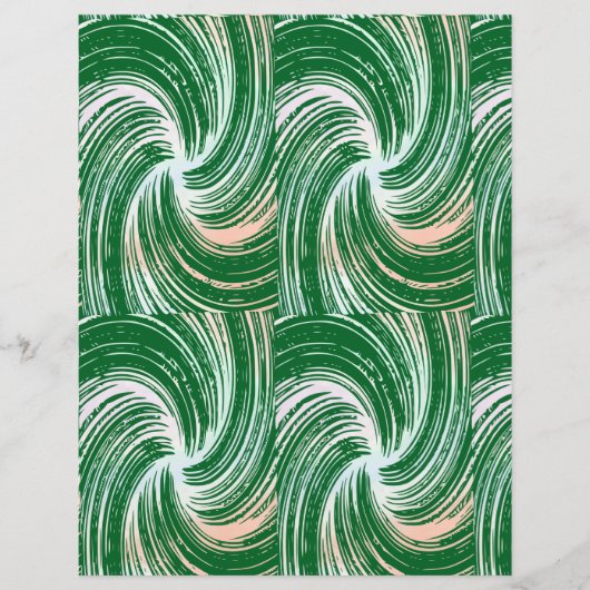 Green swirl Scrapbook Paper (正面)