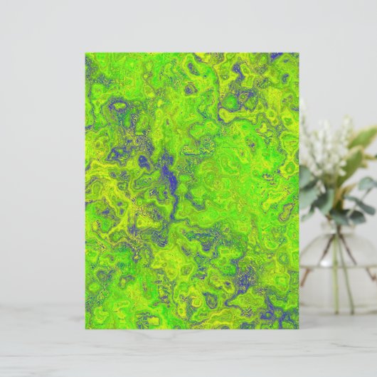 Green Swirly Marble Scrapbook Paper 2-Sided Page (スタンド正面)