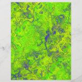 Green Swirly Marble Scrapbook Paper 2-Sided Page (裏面)