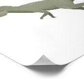 Green T Rex Dinosaur Kids Room Poster ポスター (角)
