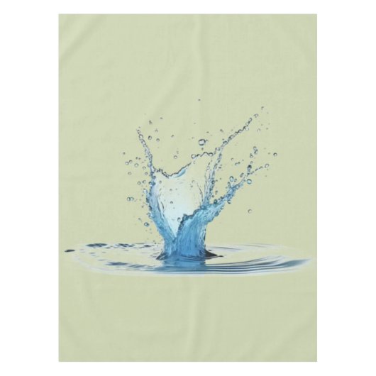 Green Tablecloth with Water Drop Impact テーブルクロス (正面)