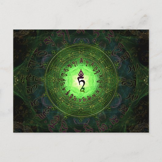 Green Tara – 危険と苦しみからの保護 ポストカード (正面)