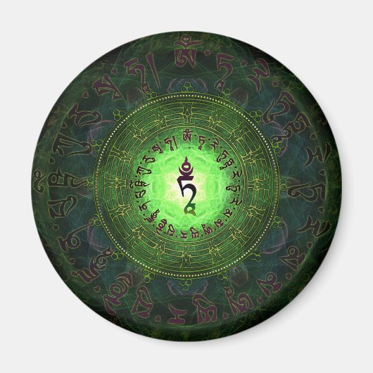 Green Tara – 危険と苦しみからの保護 マグネット (正面)