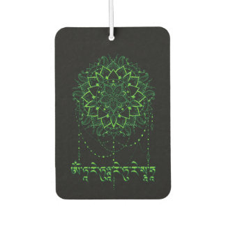 Green Tara Mantra In Tibetan Script With Mandala カーエアーフレッシュナー