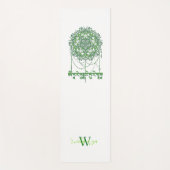 Green Tara Mantra In Tibetan Script With Mandala ヨガマット (正面)