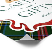 Green Tartan Plaid Christmas Bear Cards & Gifts ポスター (角)