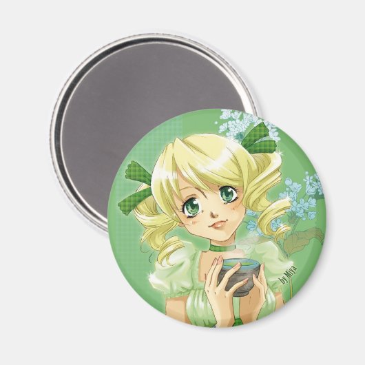 green tea マグネット (正面/裏面)