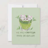Green Tea Pun：私たちは天国で作られた試合 ノートカード (正面)